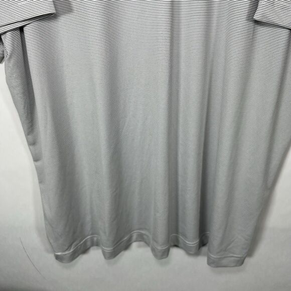 Tullymore Under Armour Golf Polo Shirt Mens Size 2XL XXL White Black Striped EUC - Picture 3 of 10